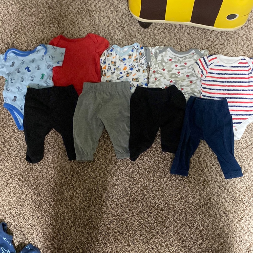 0-3 month onesie outfit set bundle